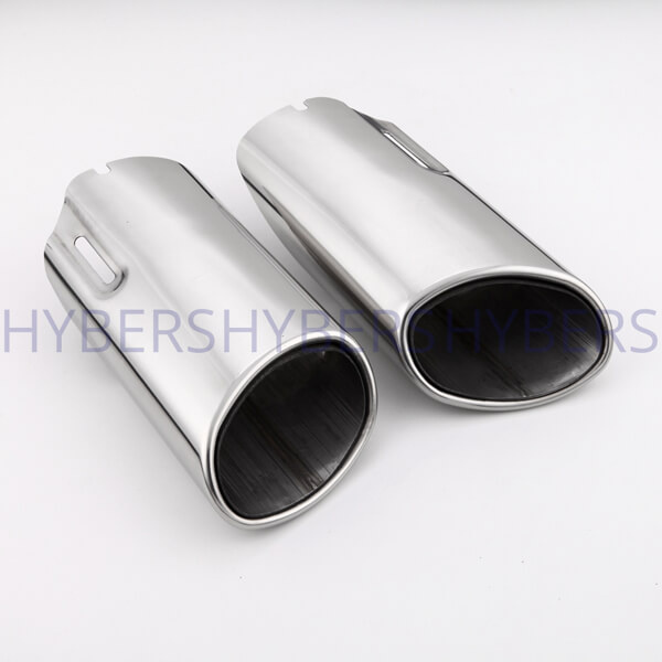 Pair Polished 304 Stainless Steel Exhaust Tip Tailpipe Hsa1230