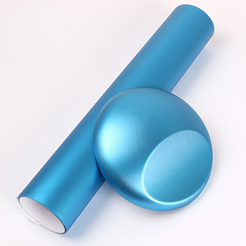 Tsautop Brushed Matte Chrome Car Wrap Metallic Pearl Vinyl