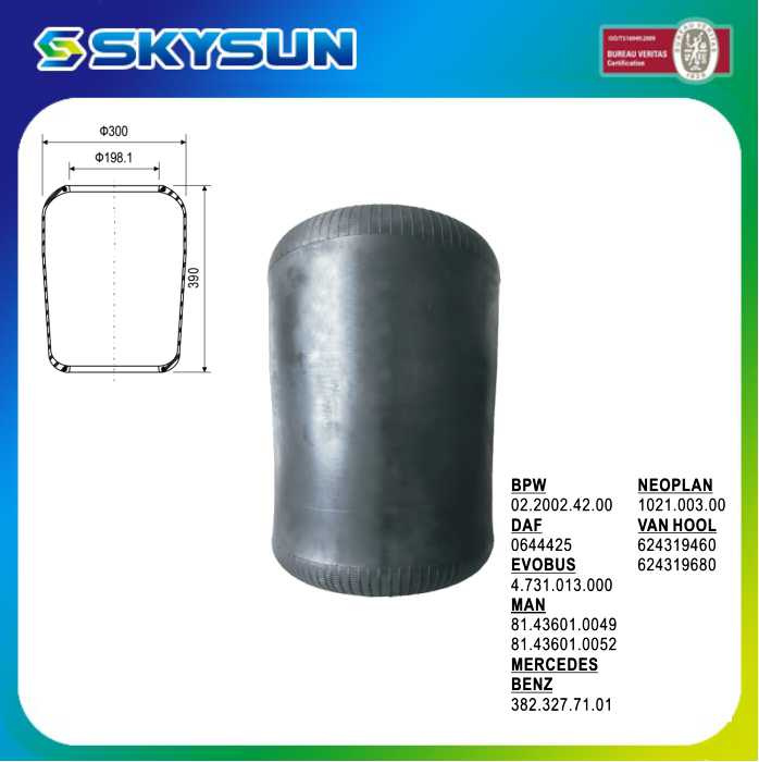 for Man/Daf/Benz Air Suspension Parts Support Bellows