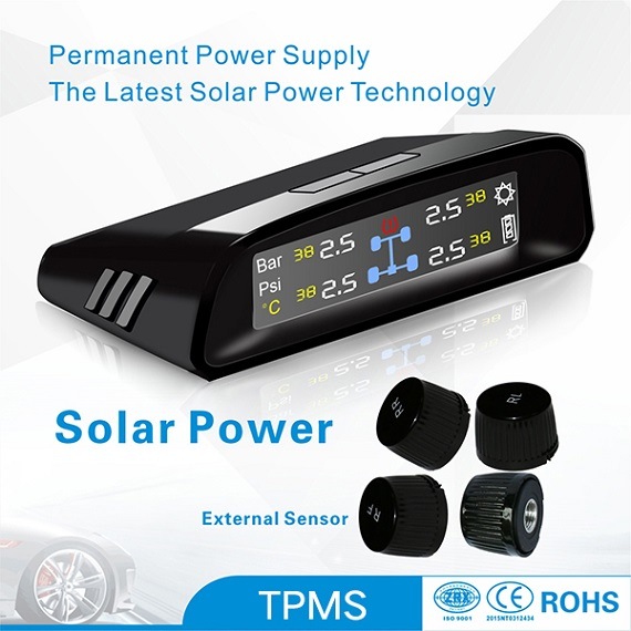 External Sensor Solar Power TPMS Tire Pressure Monitor System TPMS Car Safety