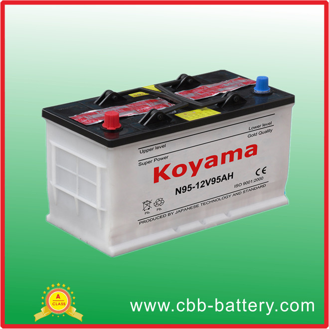 12V95ah JIS Dry Charge Automobile Battery (30H90R-N90)