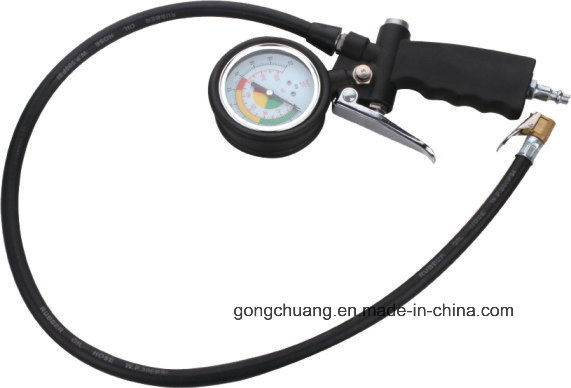 Tire Inflator with Oil Filled Pressure Gauge