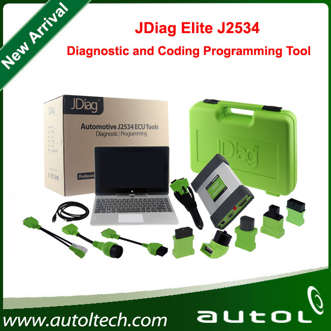 2016 New Arrival Jdiag Elite J2534 Diagnostic and Coding Programming Tool with Jdiag Tablet and Software Preinstalled