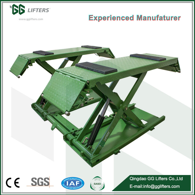 GG lifters 3.5 Tons Hydraulic Double Cylinder MID-Raise Scissor Auto Vehicle Car Lift for Repaire
