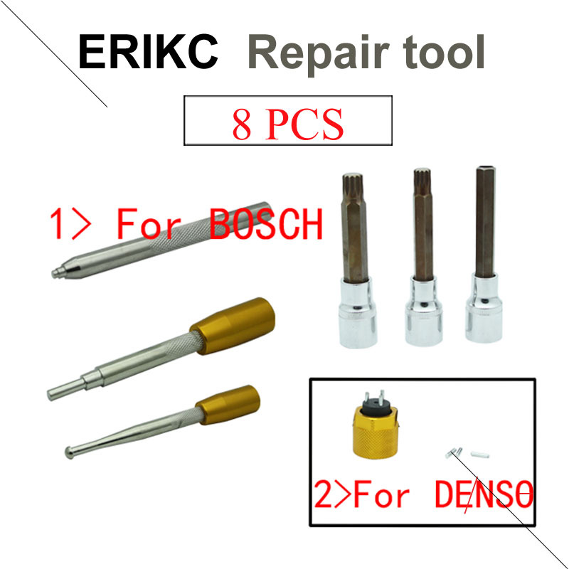 Bosch Denso Injector Valve Removal Tool 8 PCS, Diesel Common Rail Injector Dismantle Removal Tools