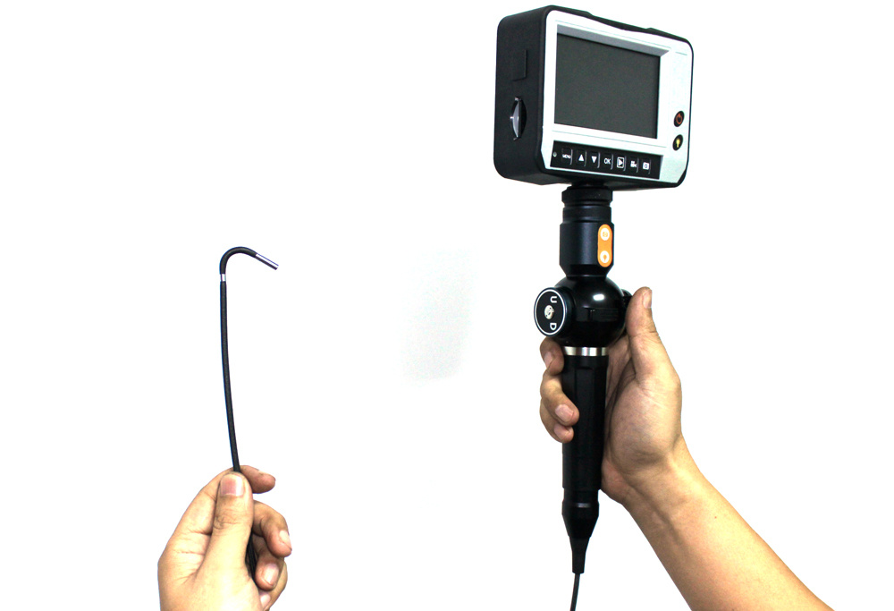 3mm Industrial Borescopes with 4-Yay Articulation, 4.5'' LCD, 1.5m Testing Cable