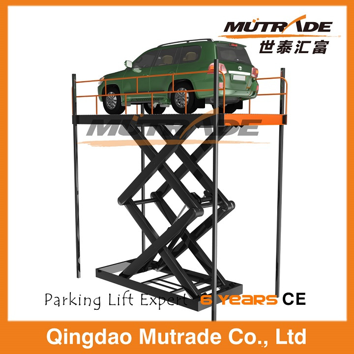 Scissor Double Cylinder Two Hydraulic Car Elevator