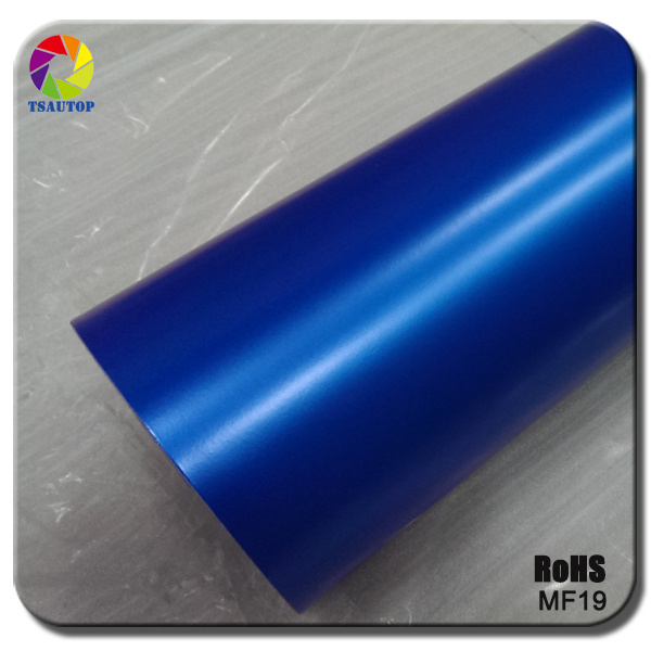 Tsautop Pearl Blue Matte Car Wraps Vinyl for Car Wrapping