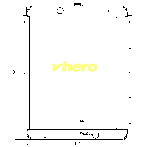 Cooler Aluminum Auto Radiator for Technical Vehicle Komatsu 450-5di