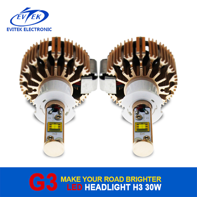 G3 LED Headlight Bulb H3 Car LED Headlight 60W 6400lm for Car Headlamp Conversion Kit 6000k