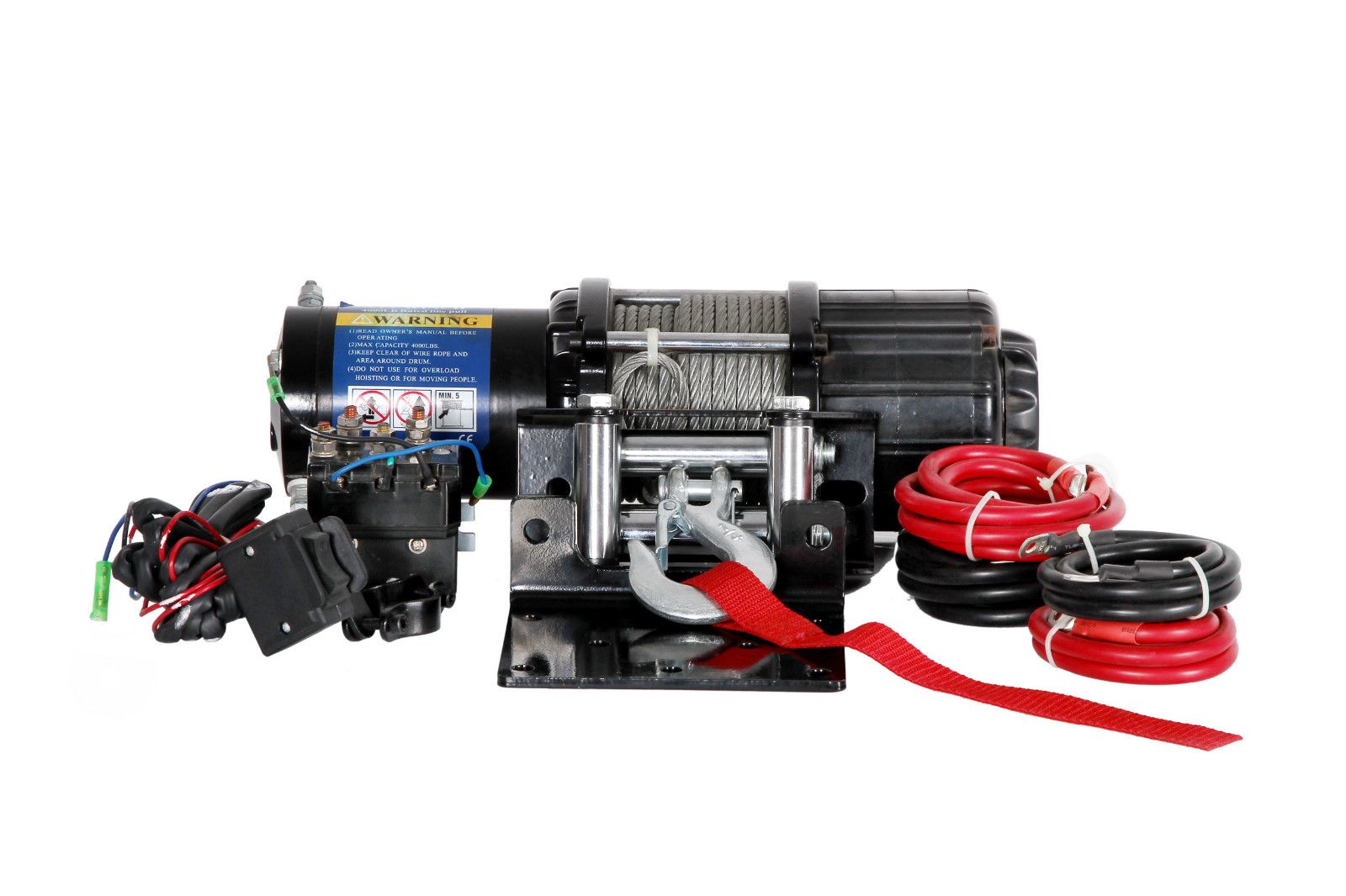 ATV Electric Winch with 6000lb Pulling Capacity