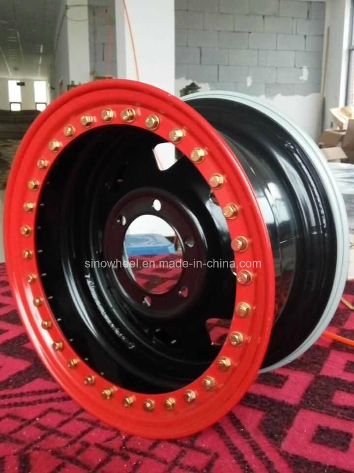 Double Side Beadlock Size 15X8, PCD6-139.7, CB110, Et-30 Steel Wheel Rim