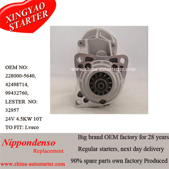 Iveco 24V 4.5kw Starter 228000-5640, 42498714, 99432760