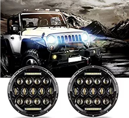 78W LED Headlight with DRL, Waterproof 7