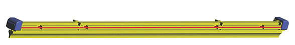 9.0mm Width Wiper Refill with Stainless Steel Spline and 2 Plastic Clip, Universal for Coach, Bus