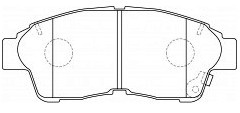 Semi-Metal Auto Disc Brake Pad for Camry D2118