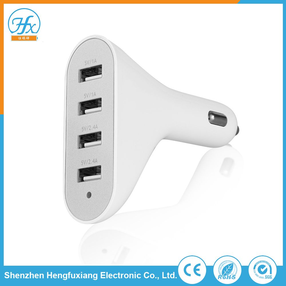 Mobile Phone Universal 5V/6.8A USB Car Charger with 4 Ports