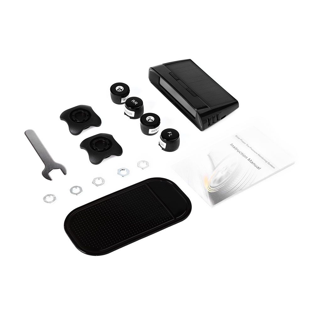 Aftermarket Car Parts Safety Product Solar Energy TPMS with Four Valve Cap Sensors