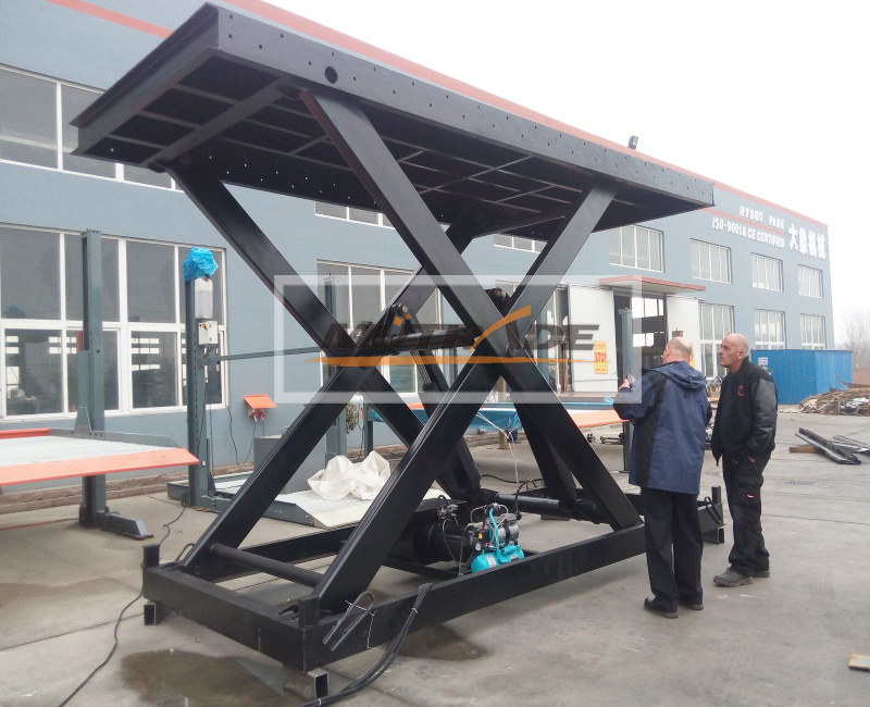 Repair Shop Vertical Auto Elevator Hydraulic Scissor Car Lift Platform