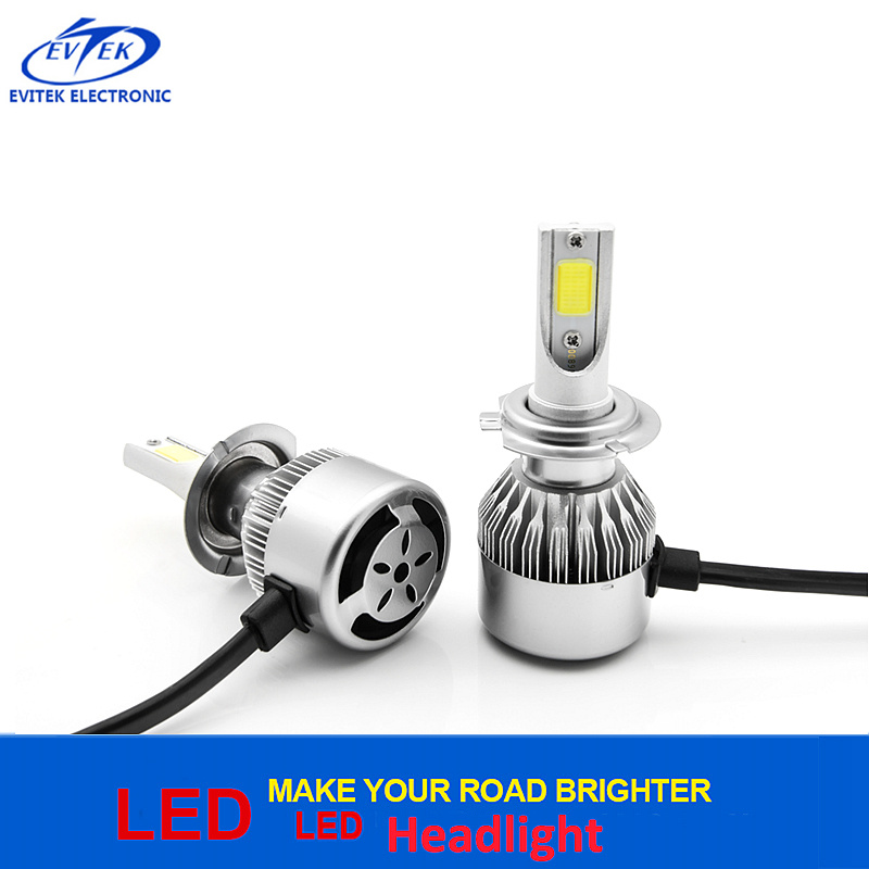 All in One 36W 3800lm C6 COB LED Headlight 6000k H7 LED Car Lamp