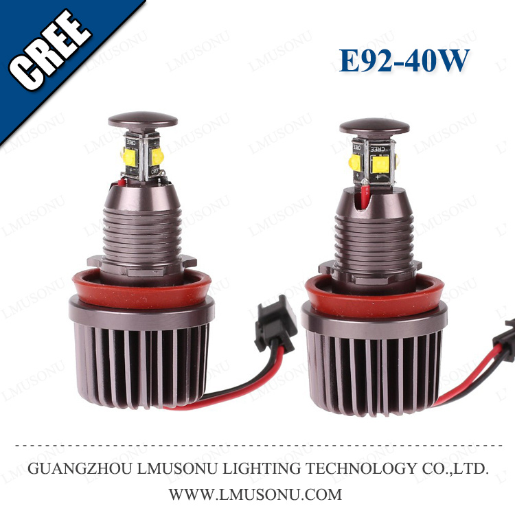 H8 Auto E92 LED Angel Eyes Headlight 40W for BMW Headlight E90 E91 E92 Car Styling