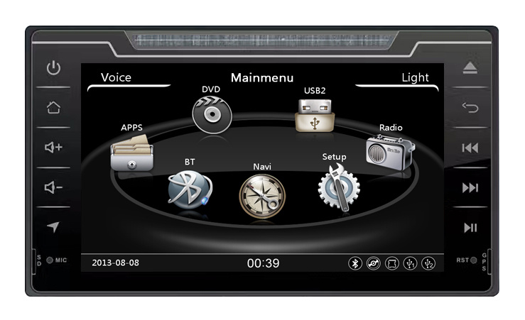 Double DIN Car DVD GPS for Toyota Fortuner 2016 with Radio Audio Bluetooth