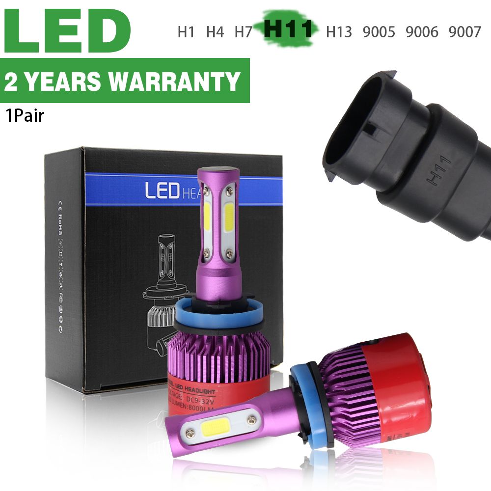 8000lm High Speed Cooling Fan Super Bright Headlight LED H4