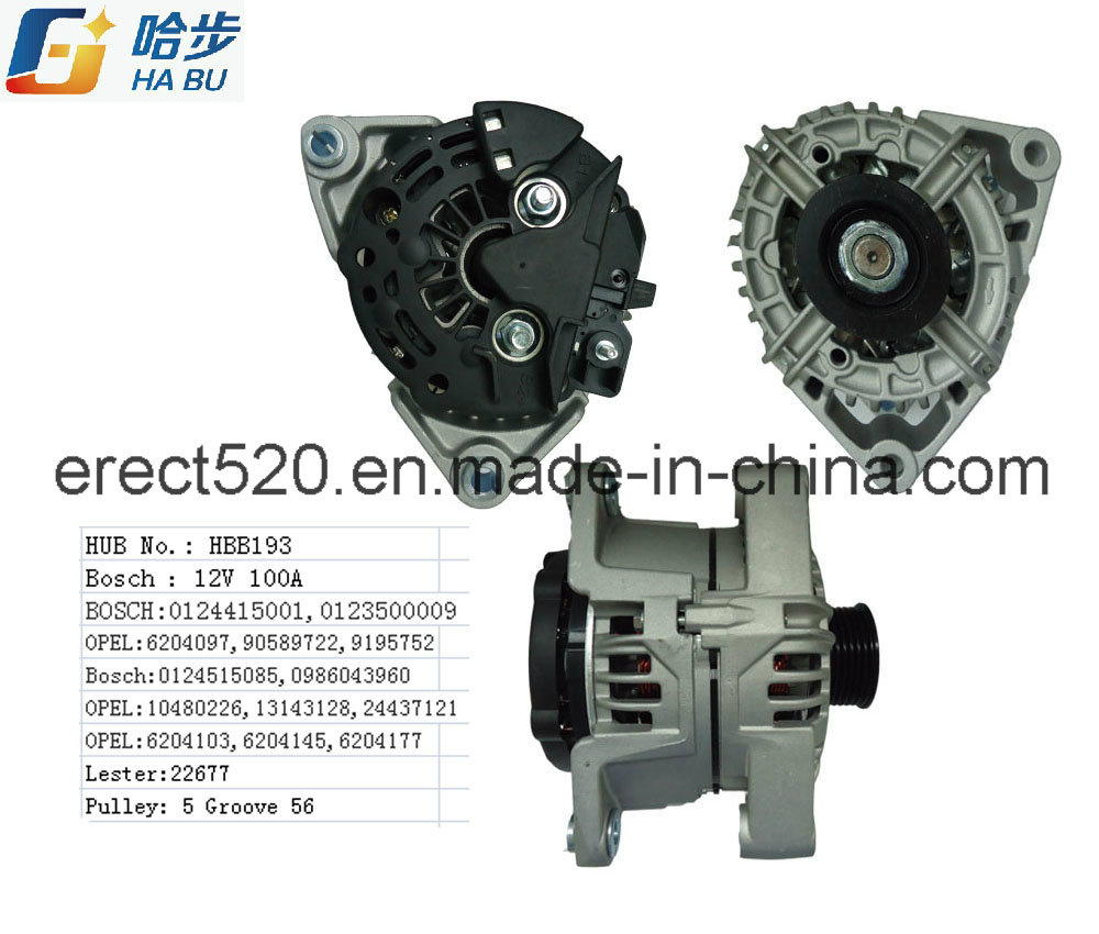 100 AMP/12 Volt, Cw, for Opel Alternator