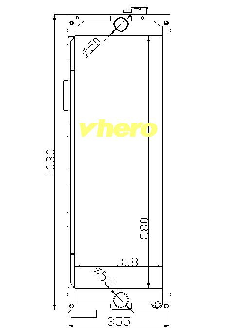 Heat Exchanger Water Cooled Aluminum Radiator for Technical Vehicle XCMG 265c