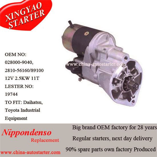 2.5kw 12V Cw 11t Starter 0280009040, 2810056160 for Toyota