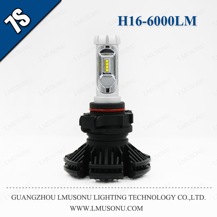 Lmusonu Super Bright 6000lm 25W 12V 7s H16EU LED Headlight for Cars