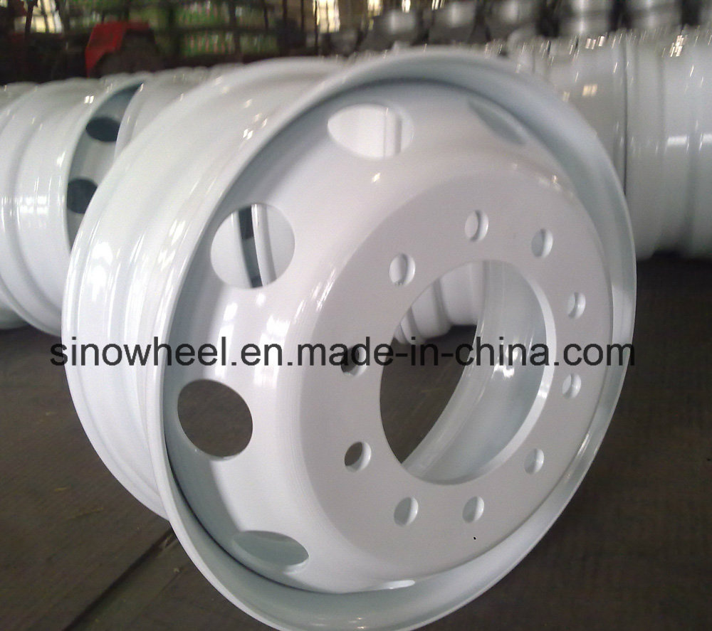 White Finish 22.5X8.25 Bus Steel Wheel and Truck Steel Wheel Rim
