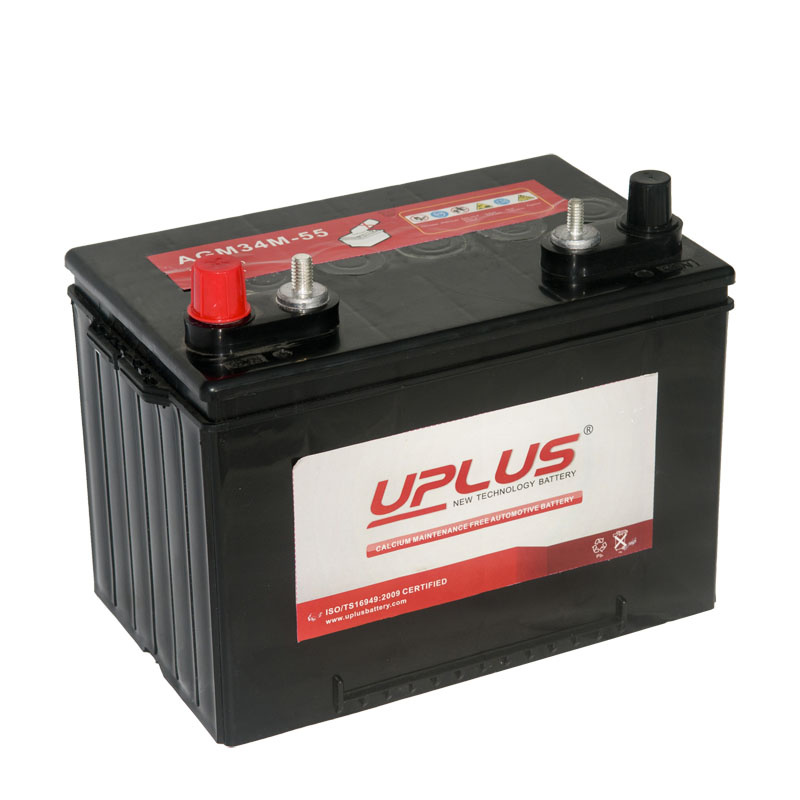 AGM34m-55 12V 55ah Power Supply Lead Acid AGM Storage Car Battery