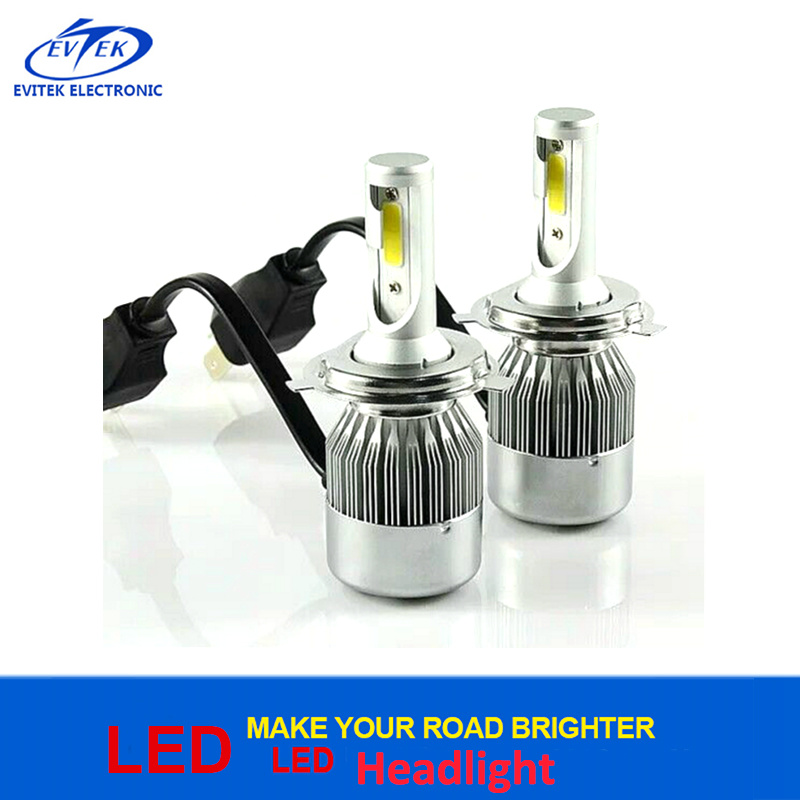 All in One Auto Lamp 36W 3800lm COB C6 Car LED Headlight H4 H7 H11 H13 9004 H1 H3