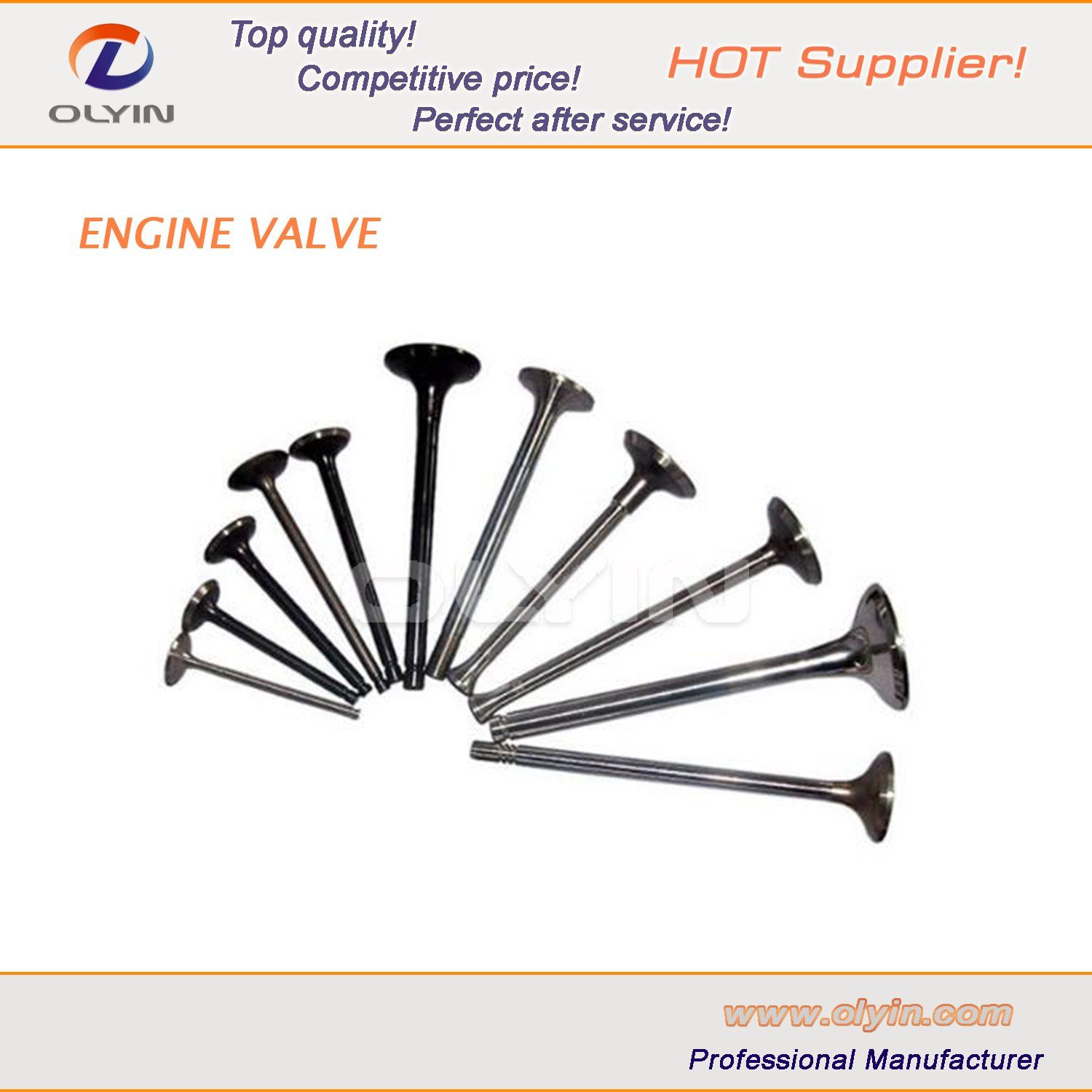 Motorcycle Engine Parts Valve, Motorcycle Inlet Outlet Engine Valve for Motorbike