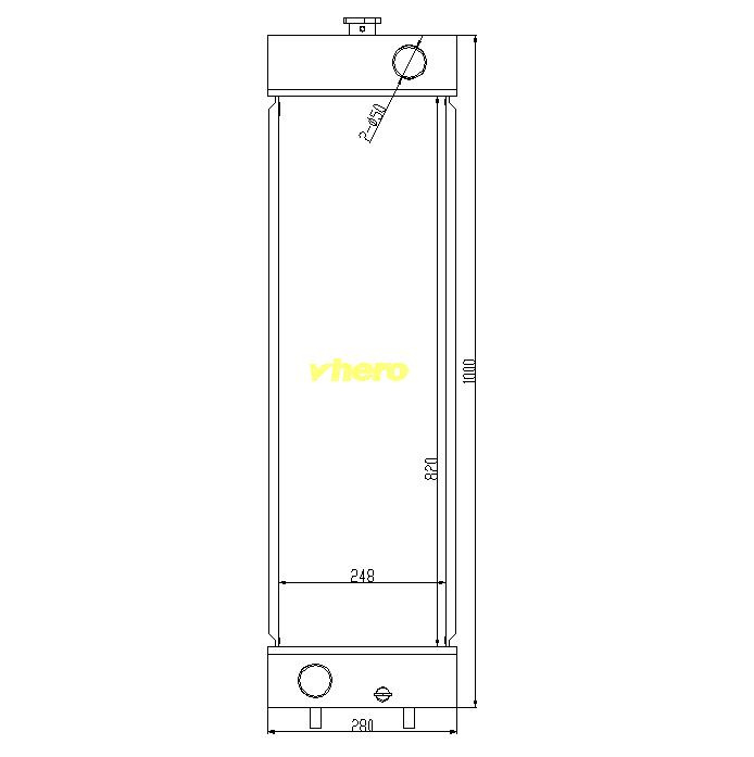 Auto Parts Heat Exchanger Auto Radiator for Technical Vehicle Komatsu160-7