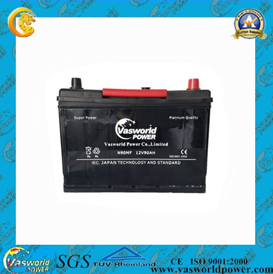 Hot Sale JIS N90 12V90ah Mf Battery for Electric Vehicle