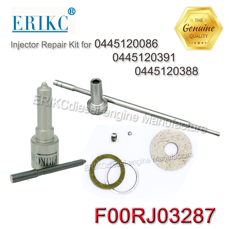Erikc F00rj03287 Bosch Genuine Overhaul Kit F 00r J03 287 Nozzle Dlla145p1655 Repair Tool Kit for 0445120086 0445120388 Foton