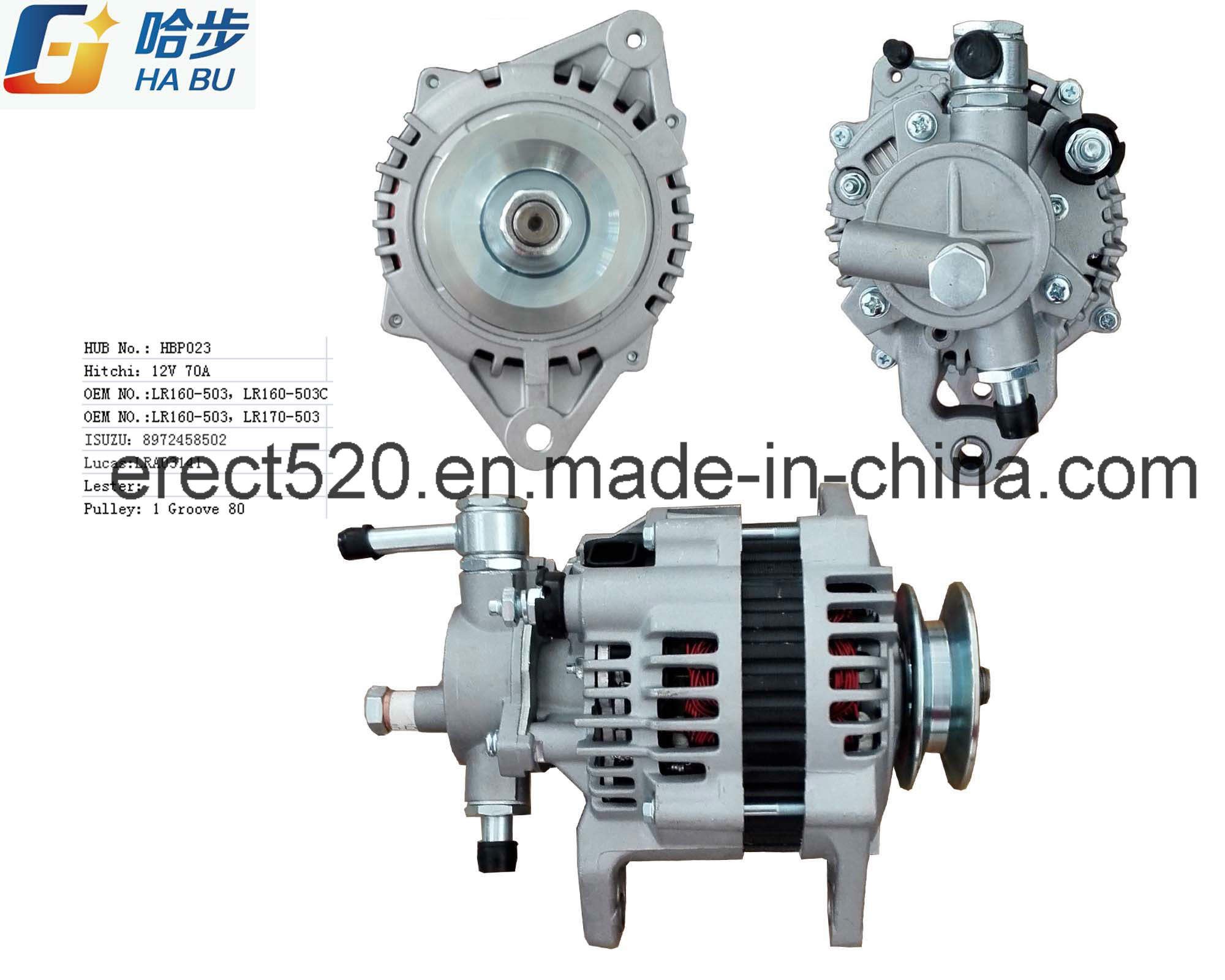 100% New 12V 80A Alternator Lr160-503 8972402702