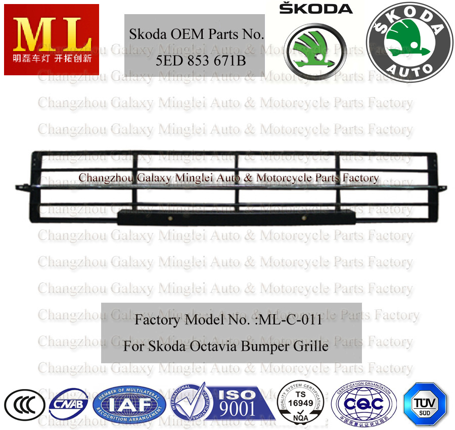 Auto Body Parts for Skoda Octavia Grille From 2012 (5ED 853 671B)