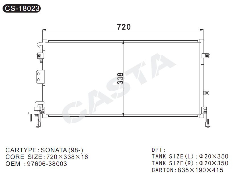 Best car condenser for Hyundai Sonata (98-)