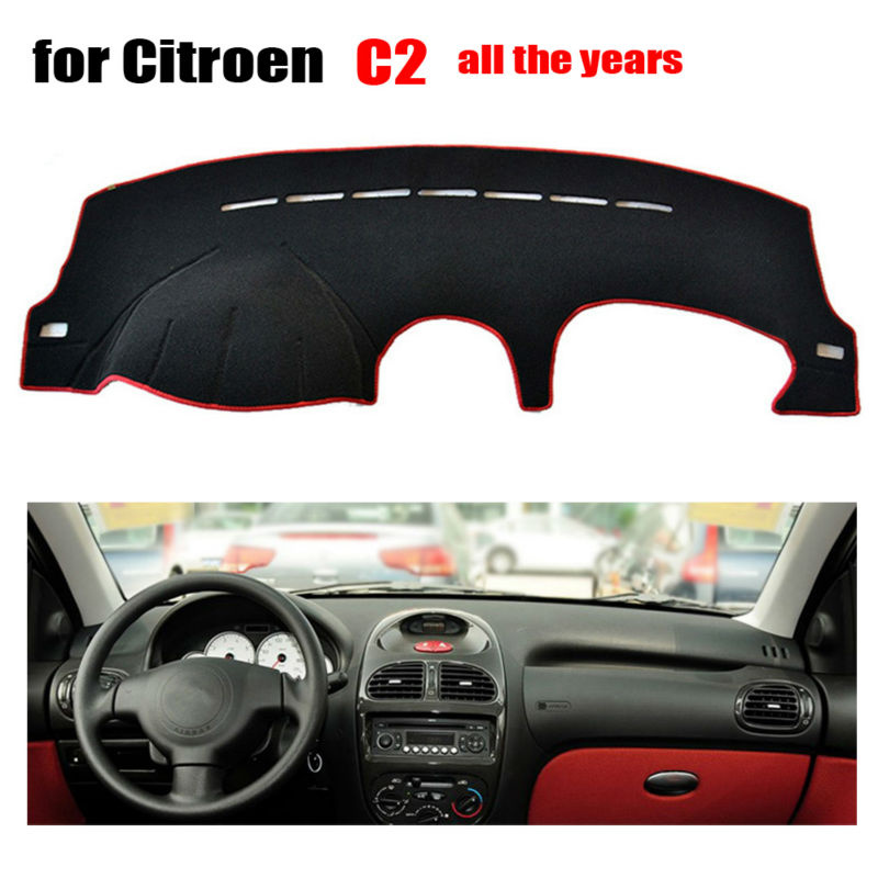 Car Dashboard Covers Mat for Citroen C2 All The Years Left Hand Drive Dashmat Pad Dash Covers Instrument Platform Accessories