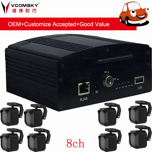 8CH 720p 3G 4G GPS WiFi Function for Optional Mobile Car DVR