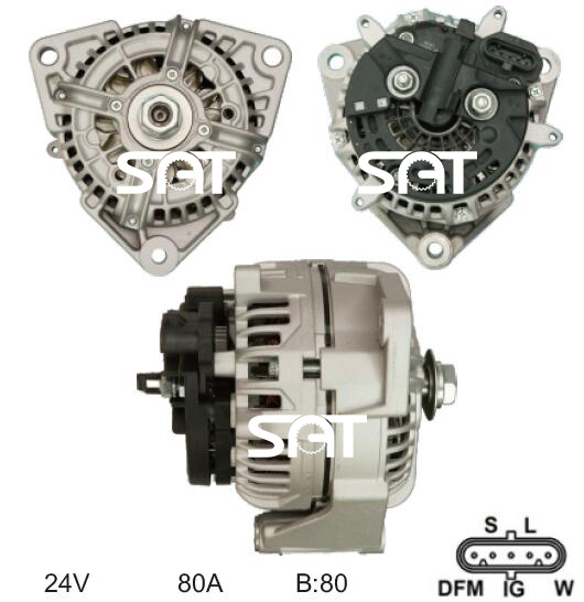 Bosch Alternator 0124555003 Ca1694IR 12589