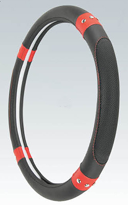 PVC with PU Steering Wheel Cover (BT7335)