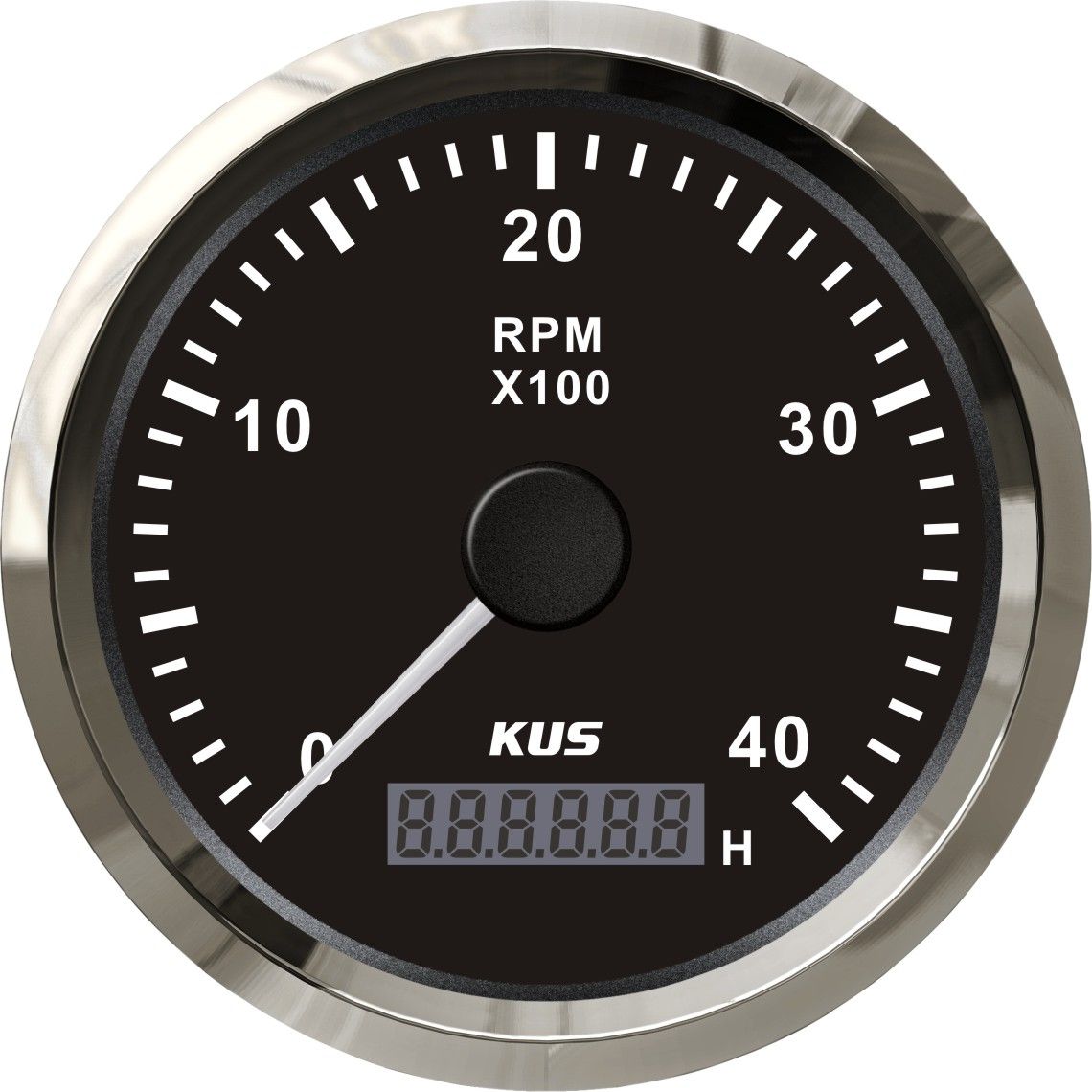 85mm Tachometer Gauge Tacho Black Faceplate Stainless Steel Bezel Boat Car Tachometer 0-4000rpm for Gas Engine High Quality