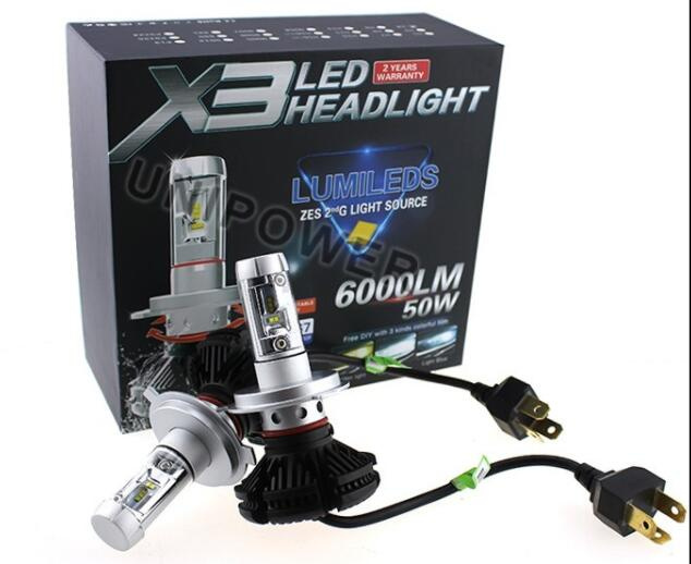 X3 60W 6000lumens H11 LED Headlight Bulb for Car