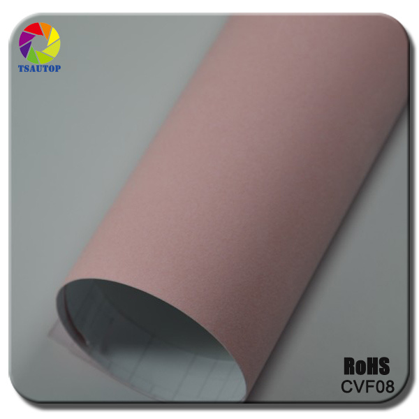 Tsautop 1.35*15m Pink Velvet Car Wrap