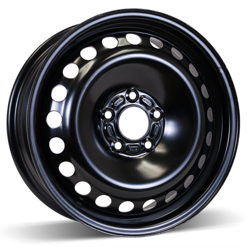 16X6.5 5-108 (5-4.25) Black Steel Snow Wheel