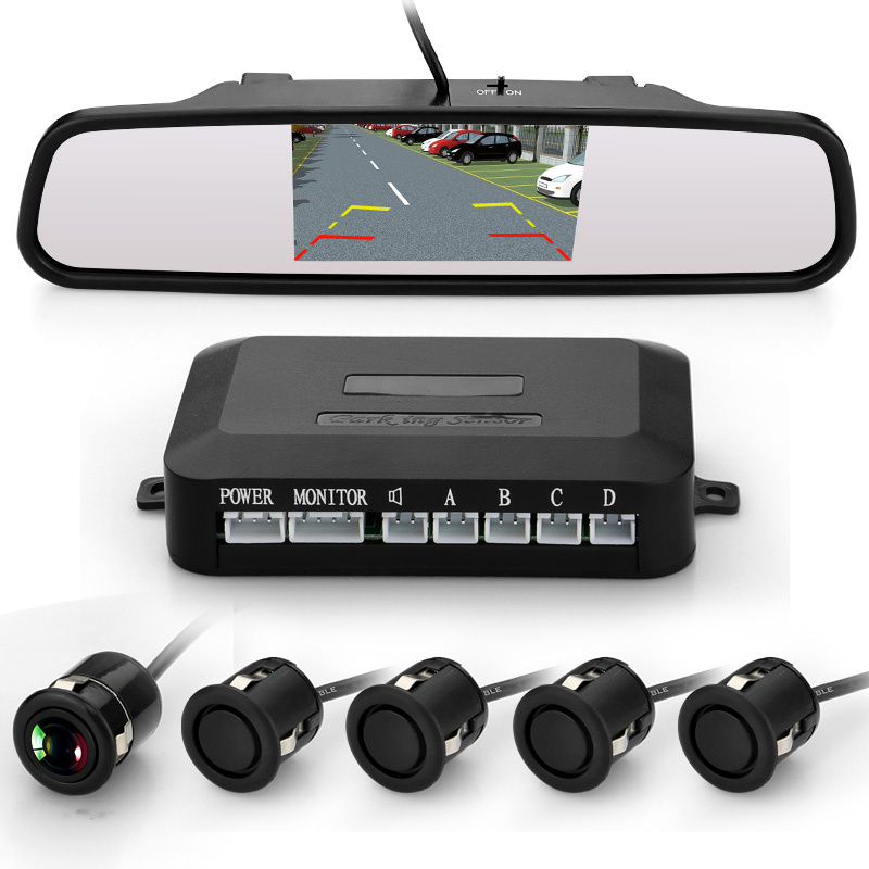 Wireless Video Parking Sensor with Rear Mirror TFT Display